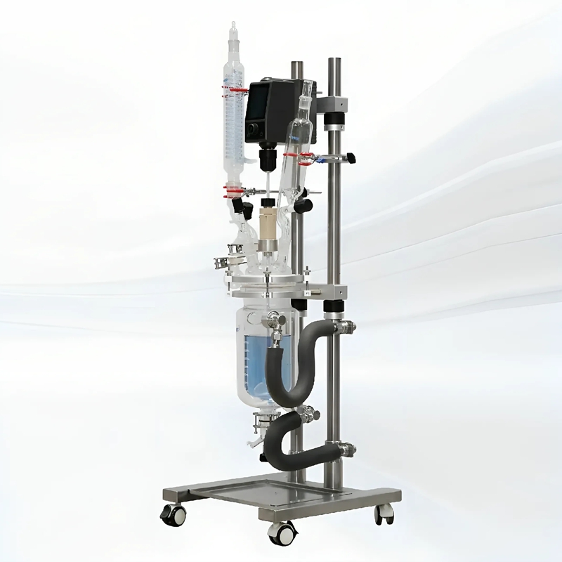 1L 2L 3L 5L 小型雙層玻璃反應釜